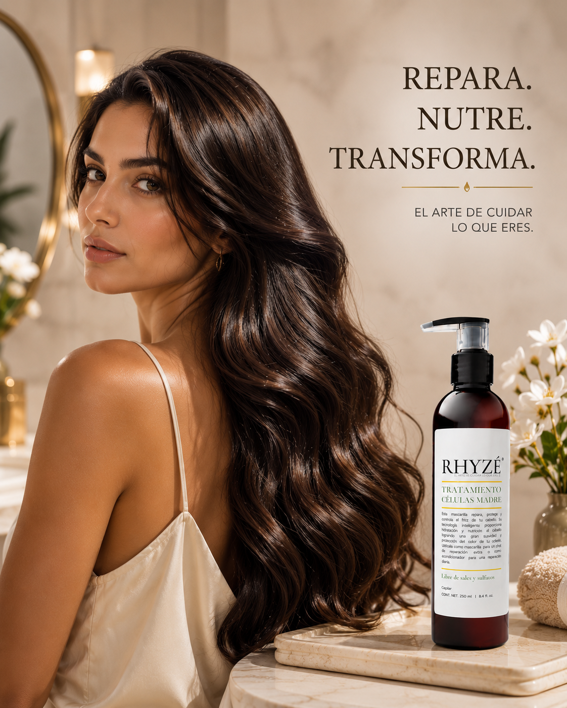 Tratamiento Capilar RHYZÉ con Células Madre | Reparación Profunda + Hidratación Premium | 250 ml