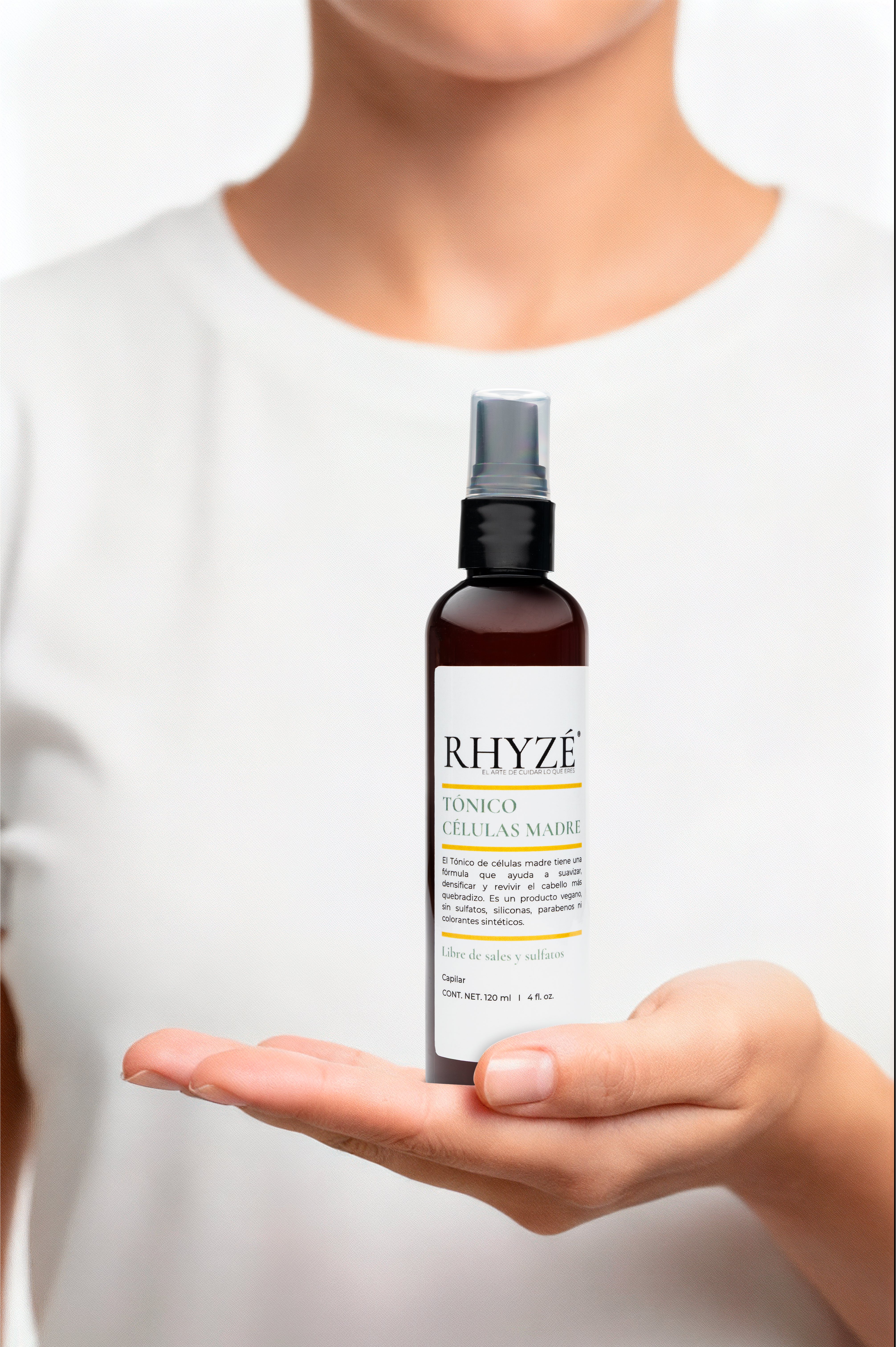 Tónico Capilar RHYZÉ con Células Madre | Densifica + Repara + Sin Enjuague | 120 ml