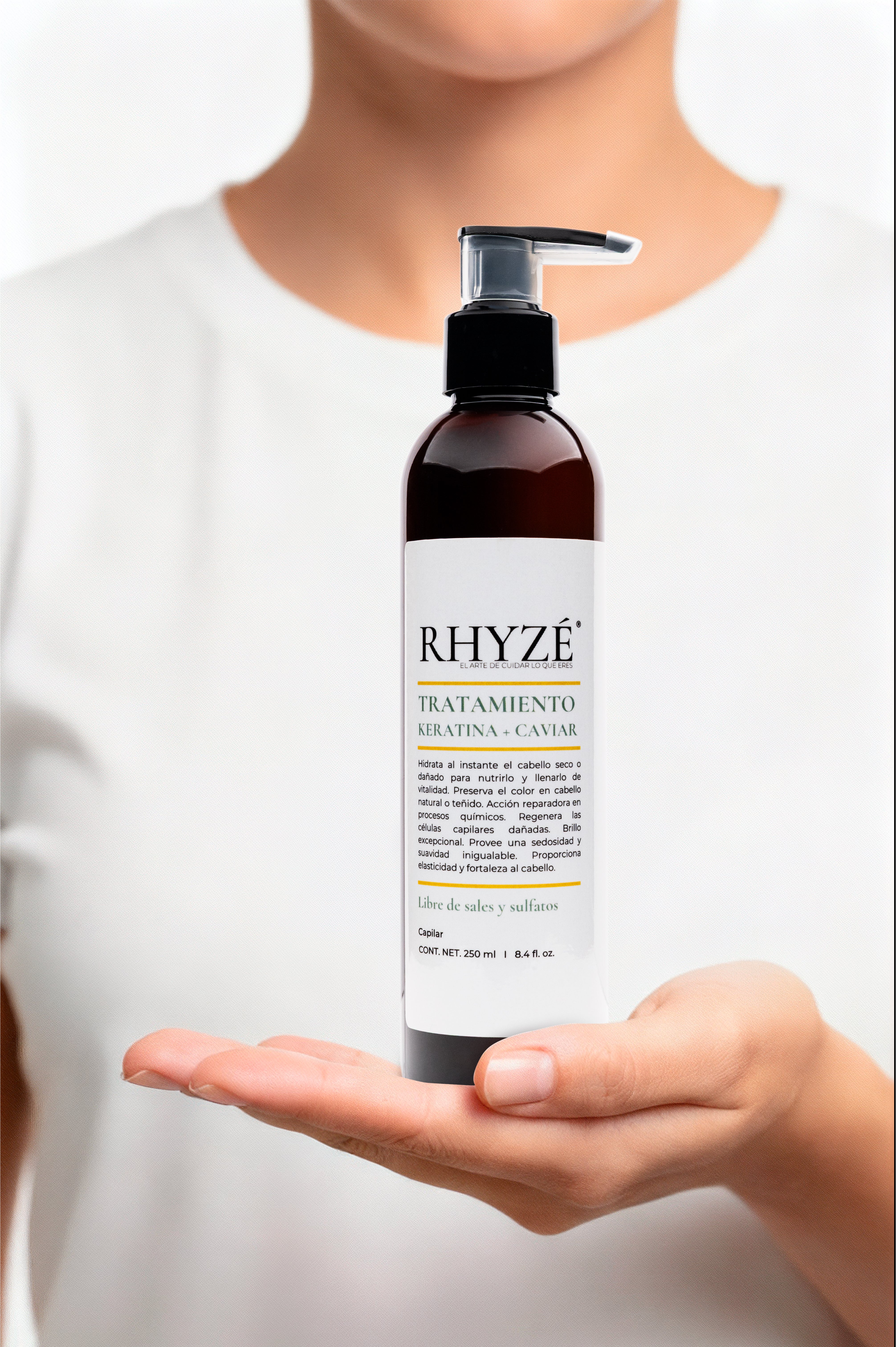 Tratamiento RHYZÉ Keratina + Caviar | 250 ml | Sin sales ni sulfatos