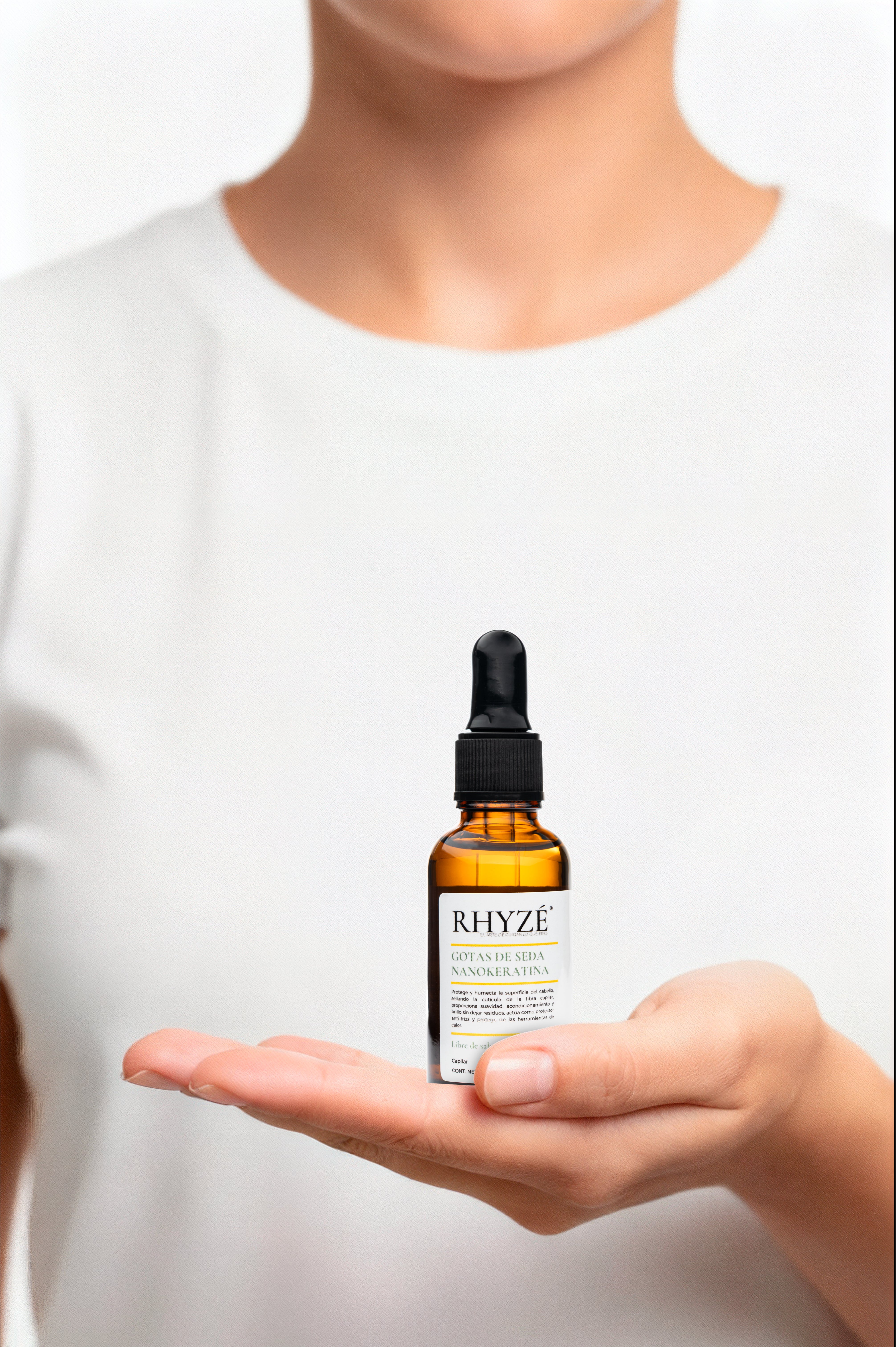 Gotas de Seda RHYZÉ con Nanokeratina | Anti Frizz + Brillo Instantáneo | 30 ml